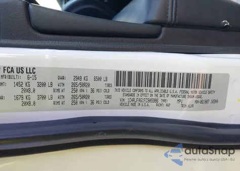 2015 Jeep Grand Cherokee Altitude из США, поврежденный, VIN 1C4RJFAG1FC905986